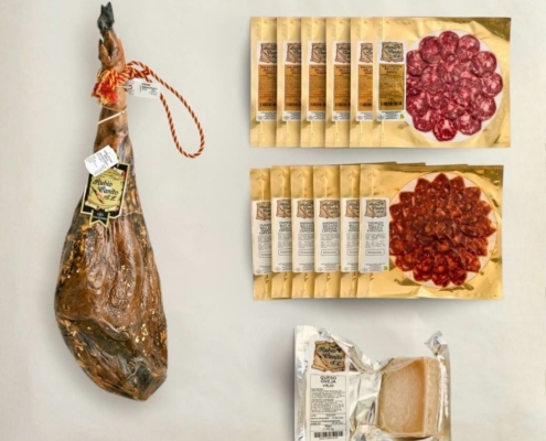 lote de jamón, embutido y queso