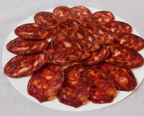 CHORIZO-IBÉRICO-DE-BELLOTA-ESPECIAL-loncheado Chorizo ibérico de bellota loncheado