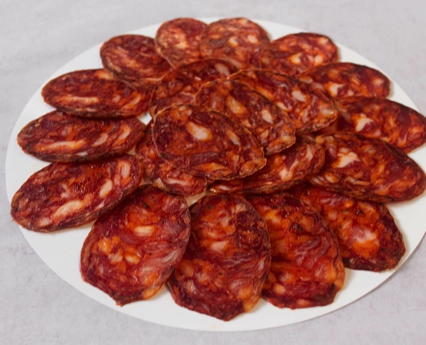 CHORIZO-IBÉRICO-DE-BELLOTA-ESPECIAL-loncheado Chorizo ibérico de bellota loncheado